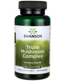 Full Spectrum Triple Mushroom Complex, 60 капсули, Swanson