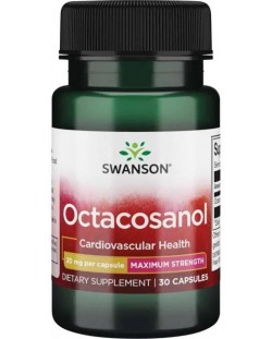 Octacosanol, 20 mg, 30 капсули, Swanson
