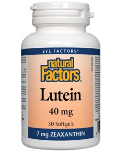 Lutein, 40 mg, 30 софтгел капсули, Natural Factors