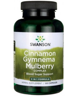 Cinnamon, Gymnema and Mulberry, 120 капсули, Swanson