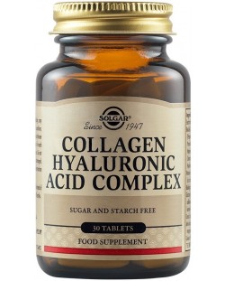 Collagen Hyaluronic Acid Complex, 120 mg, 30 таблетки, Solgar