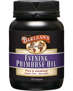 Evening Primrose Oil, 120 меки капсули, Barlean's
