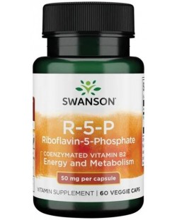 R-5-P Riboflavin-5-Phosphate, 50 mg, 60 капсули, Swanson