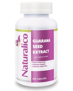 Guarana Seed Extract, 60 капсули, Naturalico