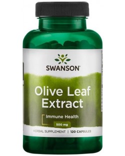 Olive Leaf Extract, 500 mg, 120 капсули, Swanson