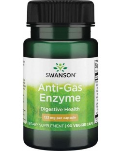 Anti-Gas Enzyme, 123 mg, 90 капсули, Swanson