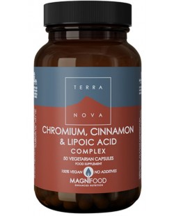 Chromium, Cinnamon & Lipoic Acid Complex, 50 капсули, Terra Nova