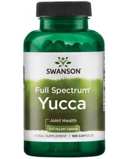 Full Spectrum Yucca, 500 mg, 100 капсули, Swanson