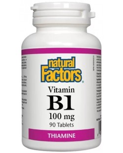 Vitamin B1, 100 mg, 90 таблетки, Natural Factors