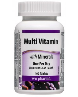 Multi Vitamin with Minerals, 100 таблетки, Webber Naturals