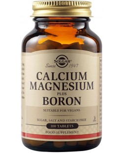 Calcium Magnesium plus Boron, 100 таблетки, Solgar