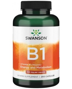 Vitamin B1, 100 mg, 250 капсули, Swanson