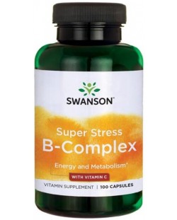 Super Stress B-Complex, 100 капсули, Swanson