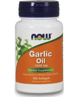 Garlic Oil, 1500 mg, 100 капсули, Now