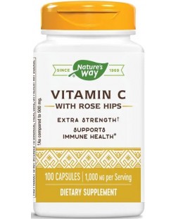 Vitamin C with Rose Hips, 100 капсули, Nature's Way