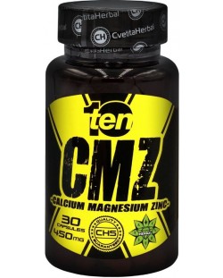 10/ten CMZ, 450 mg, 30 капсули, Cvetita Herbal