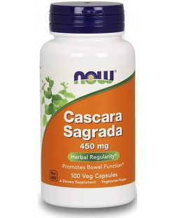 Cascara Sagrada, 450 mg, 100 капсули, Now