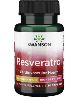 Resveratrol, 250 mg, 30 капсули, Swanson