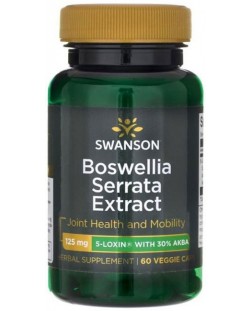 Boswellia Serrata Extract, 125 mg, 60 капсули, Swanson