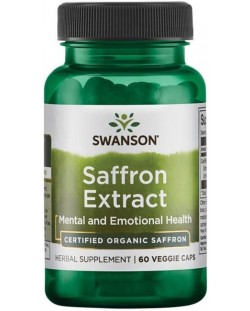 Saffron Extract, 60 растителни капсули, Swanson