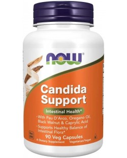 Candida Support, 90 растителни капсули, Now