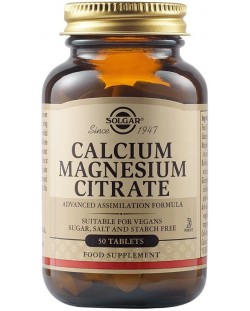 Calcium Magnesium Citrate, 50 таблетки, Solgar
