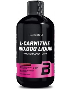 L-Carnitine 100 000 Liquid, портокал, 500 ml, BioTech USA