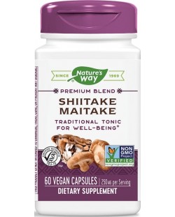 Shiitake Maitake, 250 mg, 60 капсули, Nature's Way