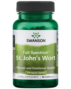 Full Spectrum St. John's Wort, 375 mg, 60 капсули, Swanson