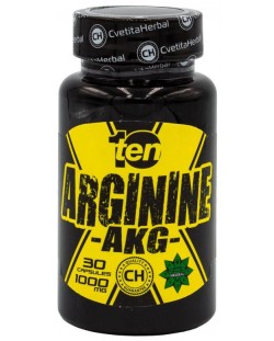 10/ten Arginine, 1000 mg, 30 капсули, Cvetita Herbal