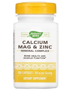 Calcium, Magnesium & Zinc, 100 капсули, Nature's Way