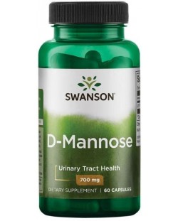 D-Mannose, 700 mg, 60 капсули, Swanson