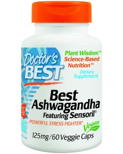 Best Ashwagandha, 125 mg, 60 капсули, Doctor's Best