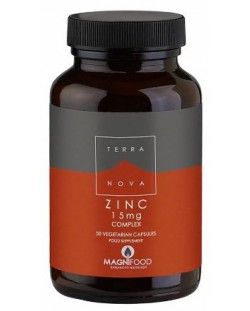 Zinc Complex, 15 mg, 50 капсули, Terra Nova