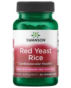 Red Yeast Rice, 600 mg, 60 капсули, Swanson