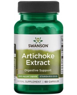 Artichoke Extract, 250 mg, 60 капсули, Swanson