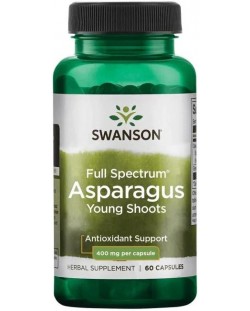 Full Spectrum Asparagus, 400 mg, 60 капсули, Swanson
