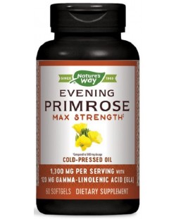 Evening Primrose, 1300 mg, 60 капсули, Nature’s Way