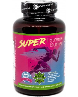 Super Extreme Burner, 1000 mg, 100 капсули, Cvetita Herbal