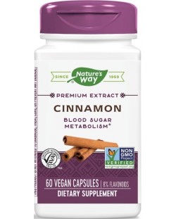Cinnamon, 500 mg, 60 капсули, Nature's Way