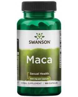 Maca, 500 mg, 100 капсули, Swanson