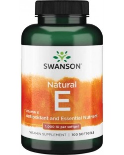 Natural Vitamin E, 671.1 mg, 100 меки капсули, Swanson