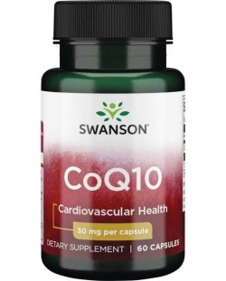 CoQ10, 30 mg, 60 капсули, Swanson