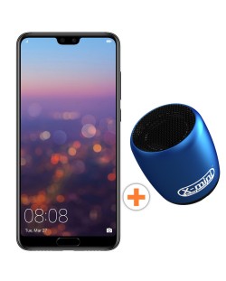Смартфон Huawei P20 Pro, Dual SIM, SLT-L29 - 6.1" FHD, Син + X-Mini CLICK Bluetooth/Selfie Portable Speaker - синя