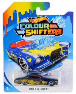 Количка Hot Wheels Colour Shifters - Fish'd & Chip'd, с променящ се цвят