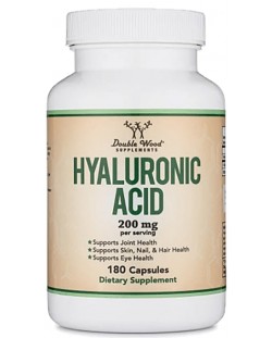 Hyaluronic acid, 180 капсули, Double Wood