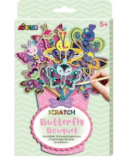 Игрален комплект Avenir Scratch Bouquet - Пеперуди