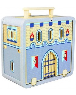 Игрален комплект Andreu Toys - Рицарски замък в куфарче