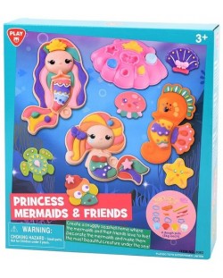 Игрален комплект с пластилин PlayGo - Принцеси, русалки и приятели
