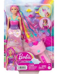 Игрален комплект Barbie Dreamtopia - Кукла за прически с аксесоари